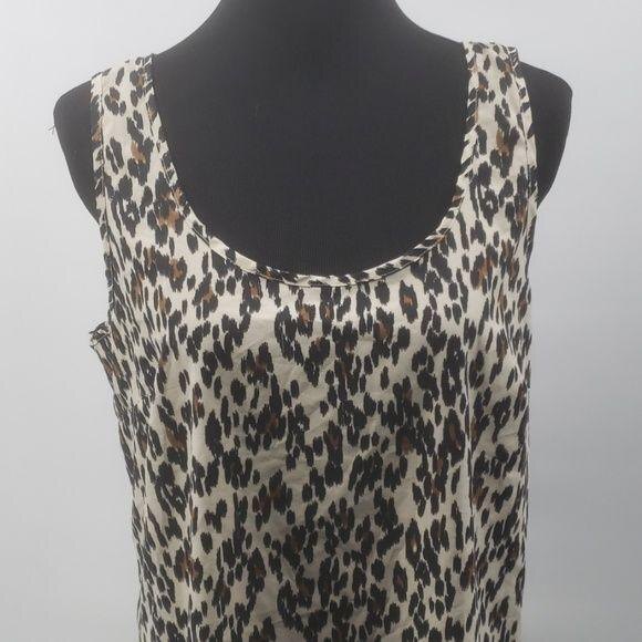 Faded Glory Brown Cream Animal Print Sleeveless Tank Top Size L - Picture 5 of 10
